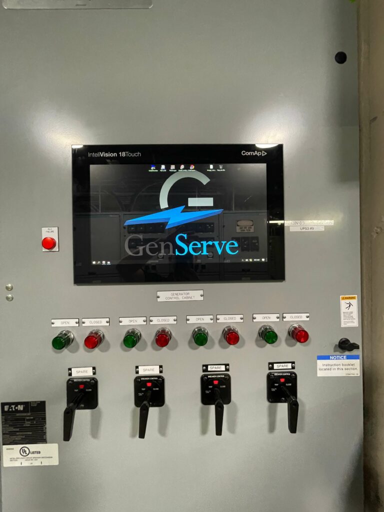 touchscreen generator control display